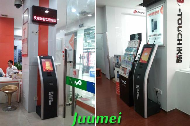 Self-Service Touch Screen Ticket Kiosk With Printer For Wireless Doctor Queue Ticket Call Display System