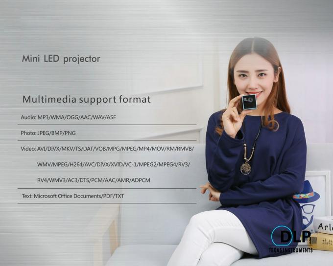 P1 Ultra Mini HD DLP Projector 1080p Mobile Phone Projector With Battery