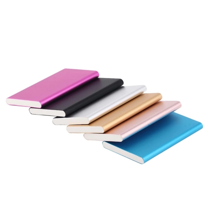 Lightweight Aluminum Alloy Power Bank Mobile Charger 5000mah 110*68*10mm Dimension