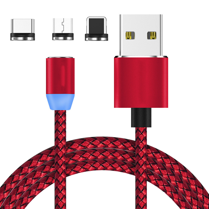 Phone Accessories Mobile USB Cable Micro Braided 3 In 1 USB Charging Cable