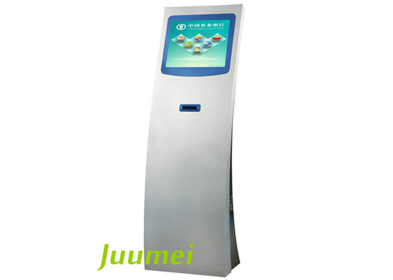 China Self-Service Touch Screen Ticket Kiosk With Printer For Wireless Doctor Queue Ticket Call Display System supplier