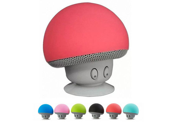 China Colorful Cartoon Mushroom Bluetooth Speaker , Portable Wireless Mini Speakers With Sucker supplier